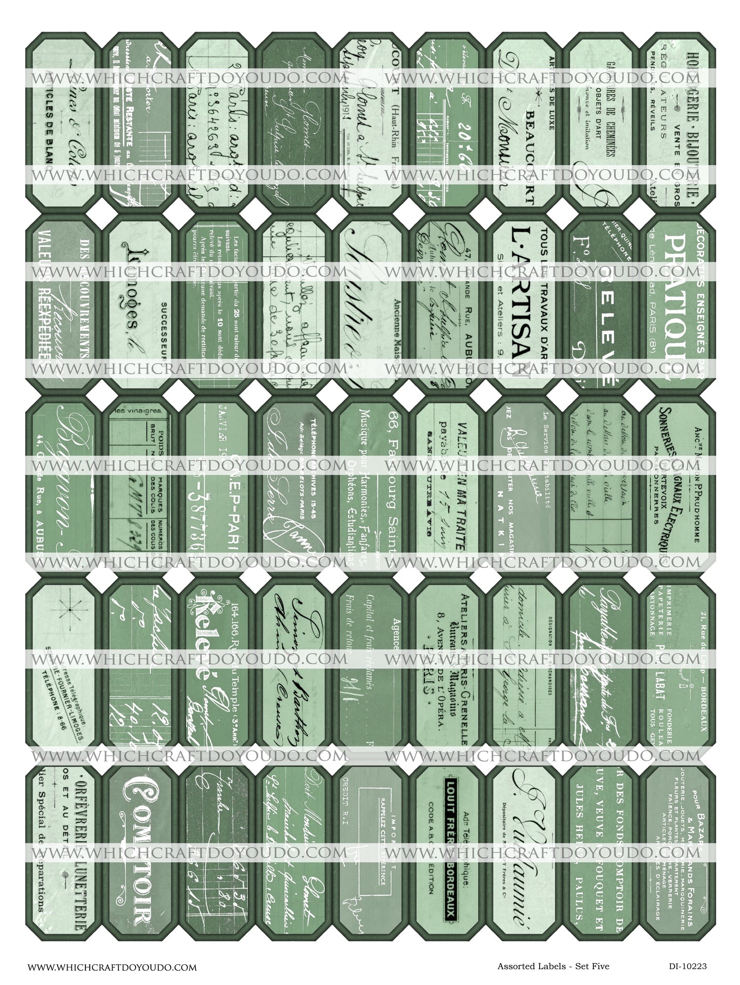 Assorted Labels - Set Five - DI-10223 - Digital Download