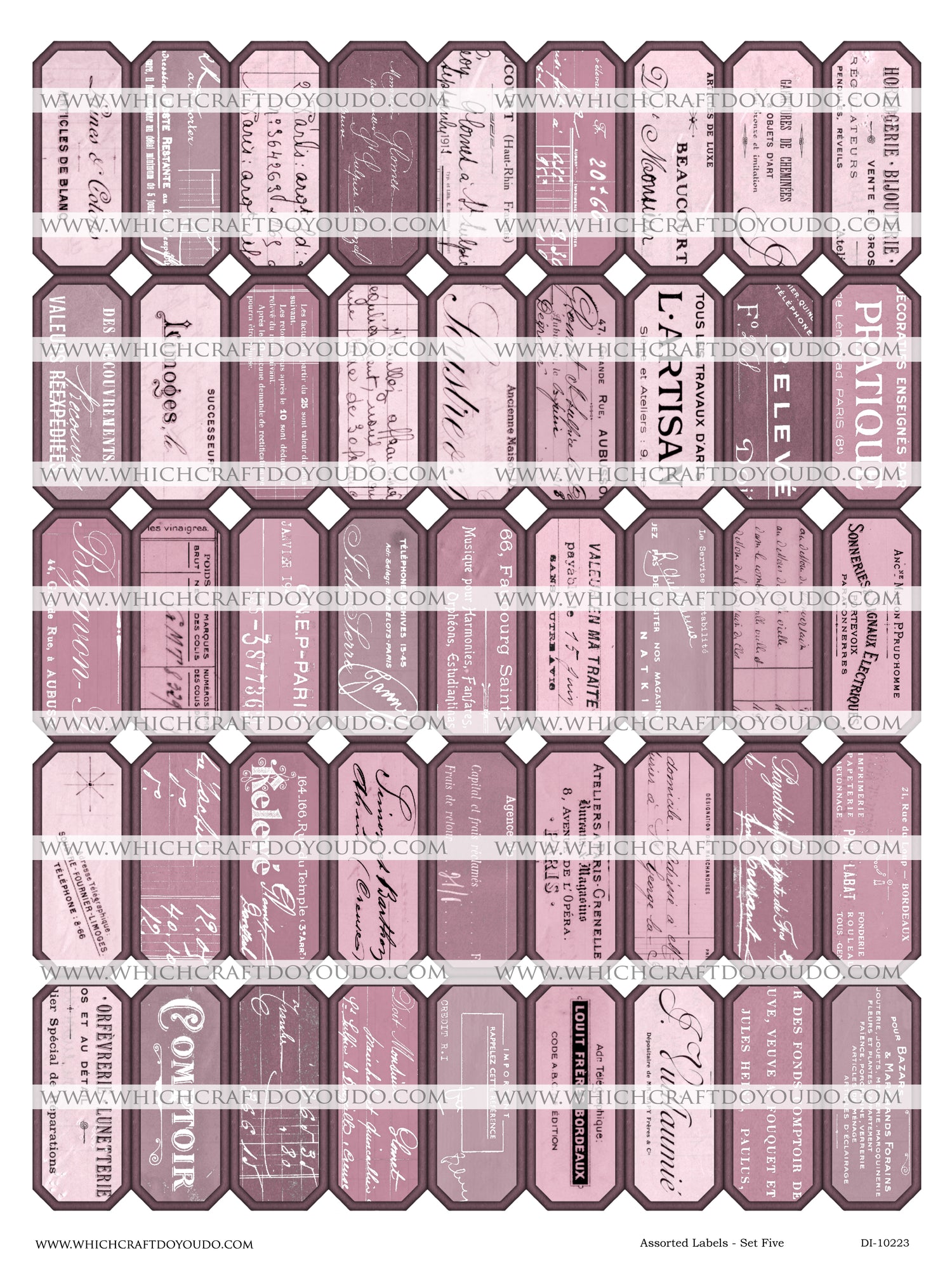 Assorted Labels - Set Five - DI-10223 - Digital Download