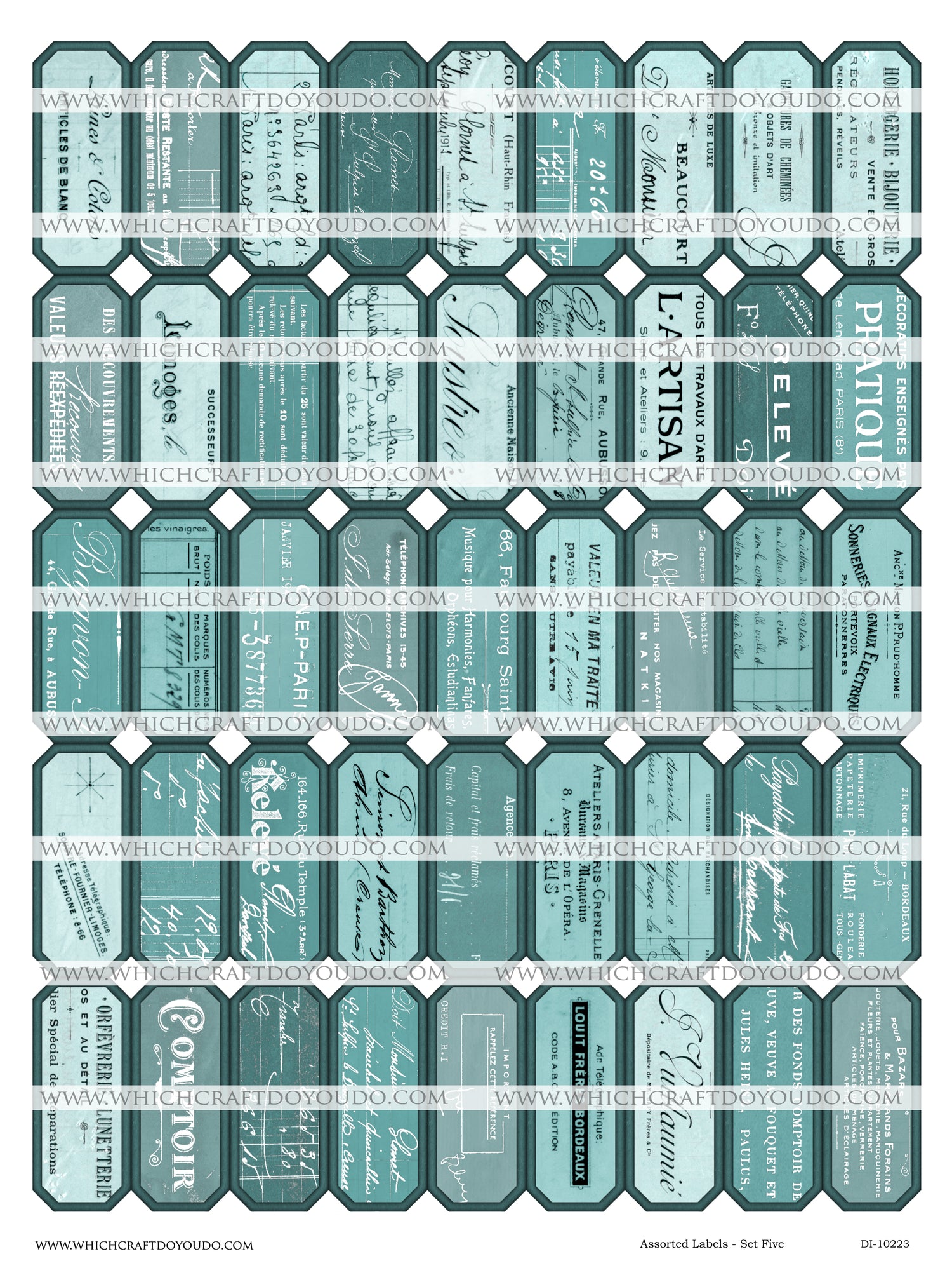 Assorted Labels - Set Five - DI-10223 - Digital Download