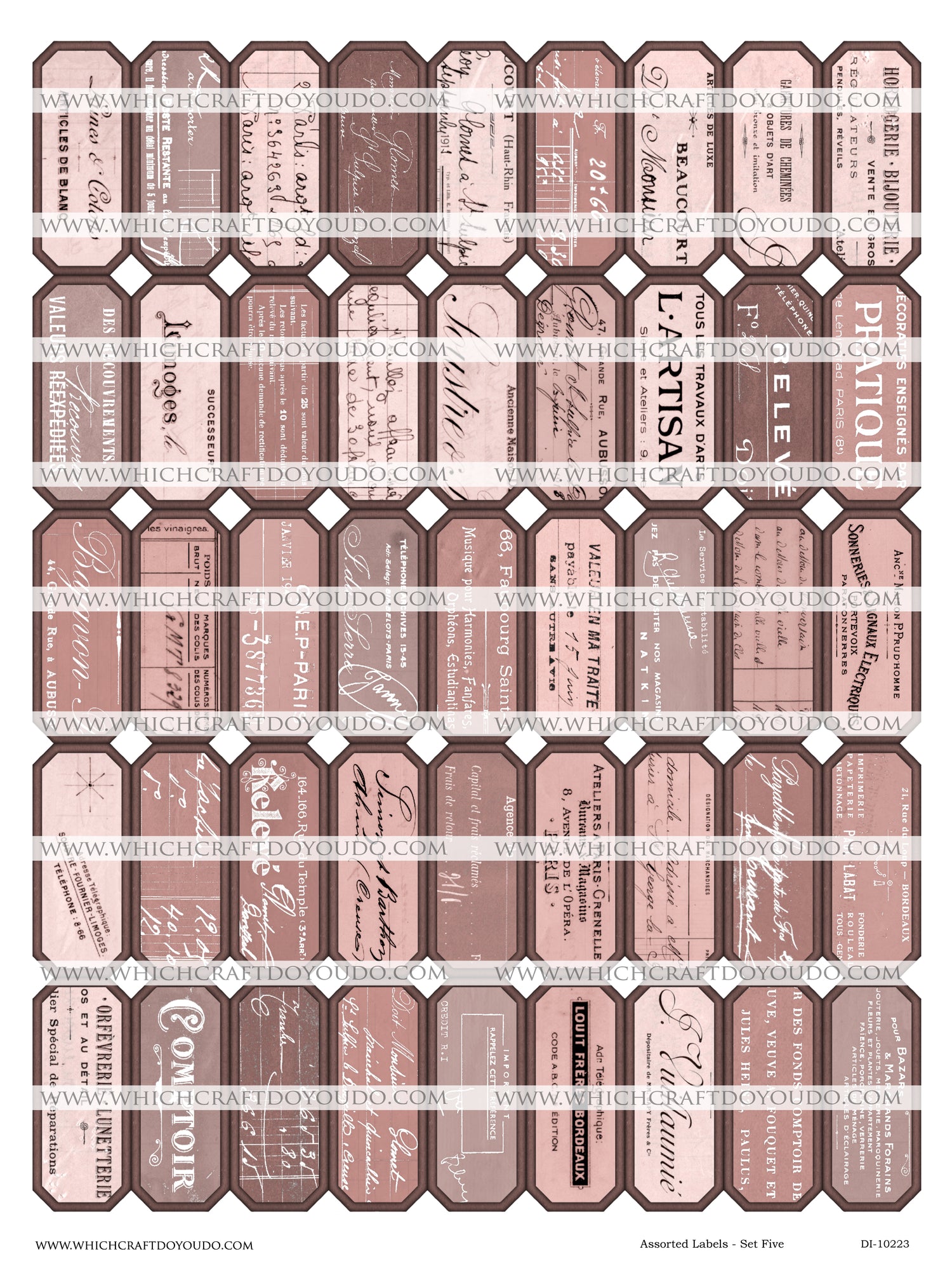 Assorted Labels - Set Five - DI-10223 - Digital Download