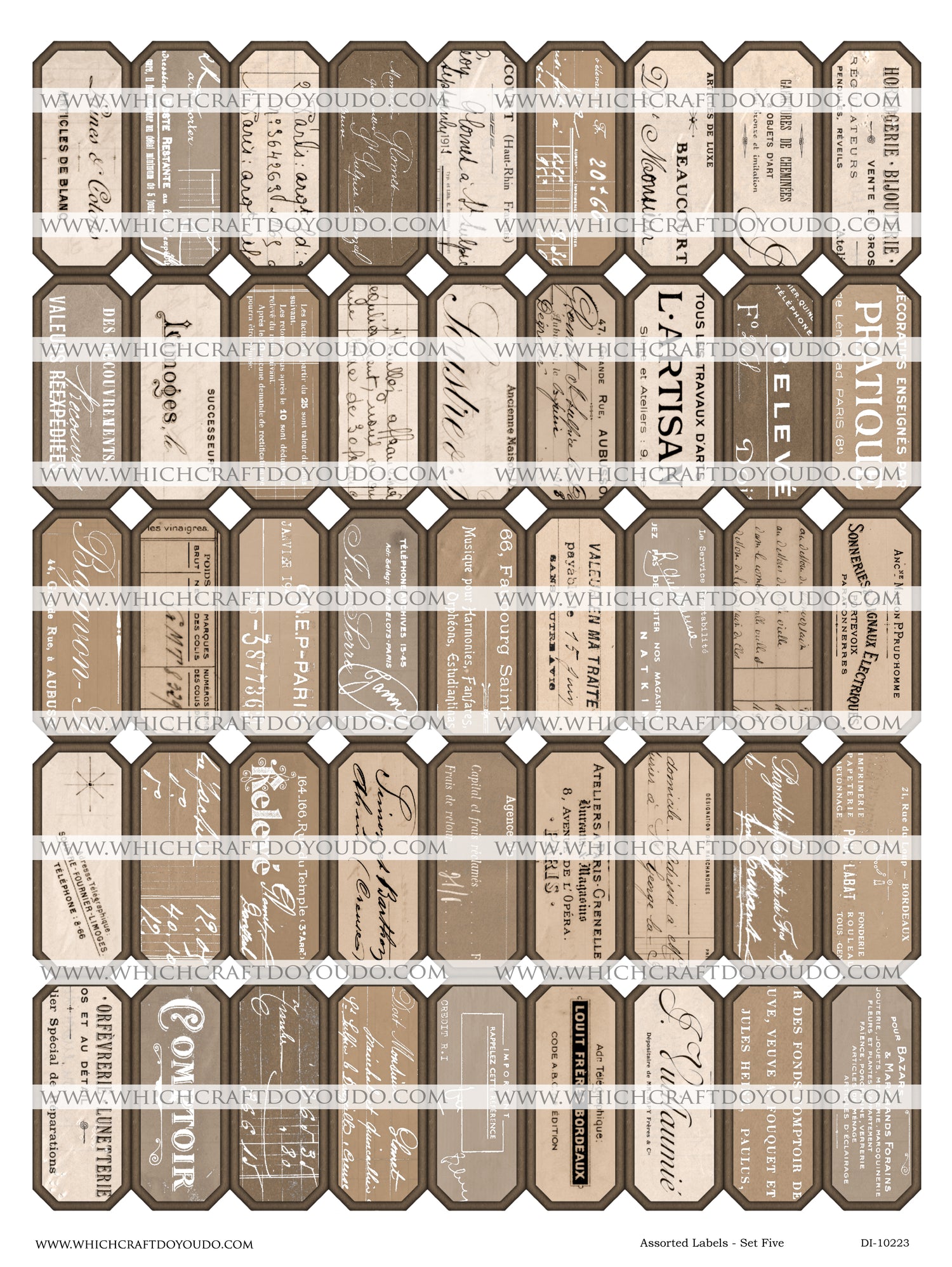 Assorted Labels - Set Five - DI-10223 - Digital Download