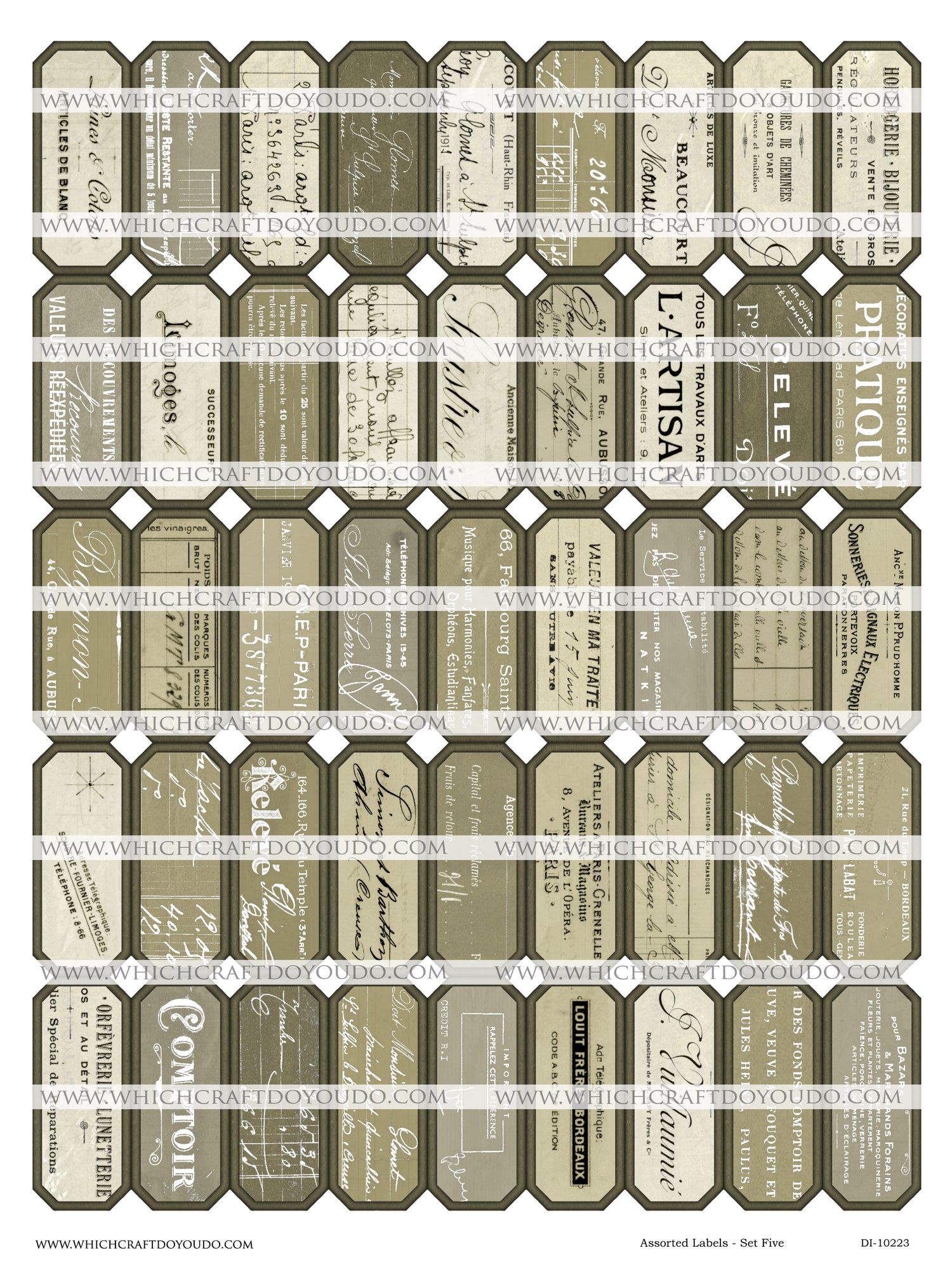 Assorted Labels - Set Five - DI-10223 - Digital Download