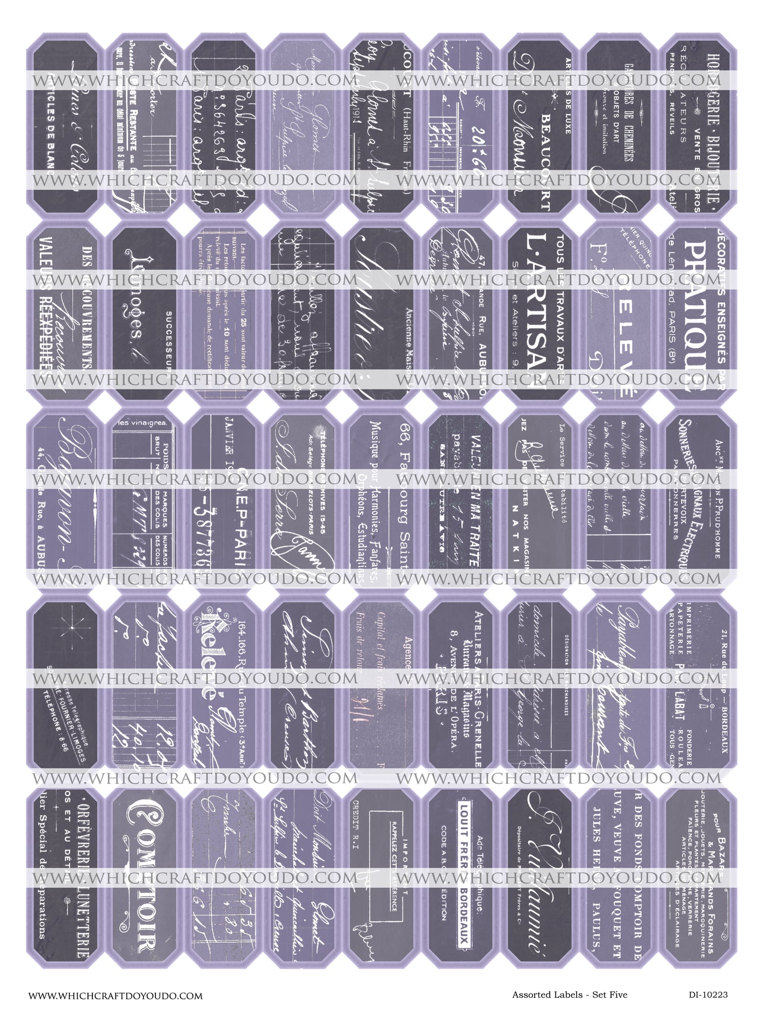 Assorted Labels - Set Five - DI-10223 - Digital Download