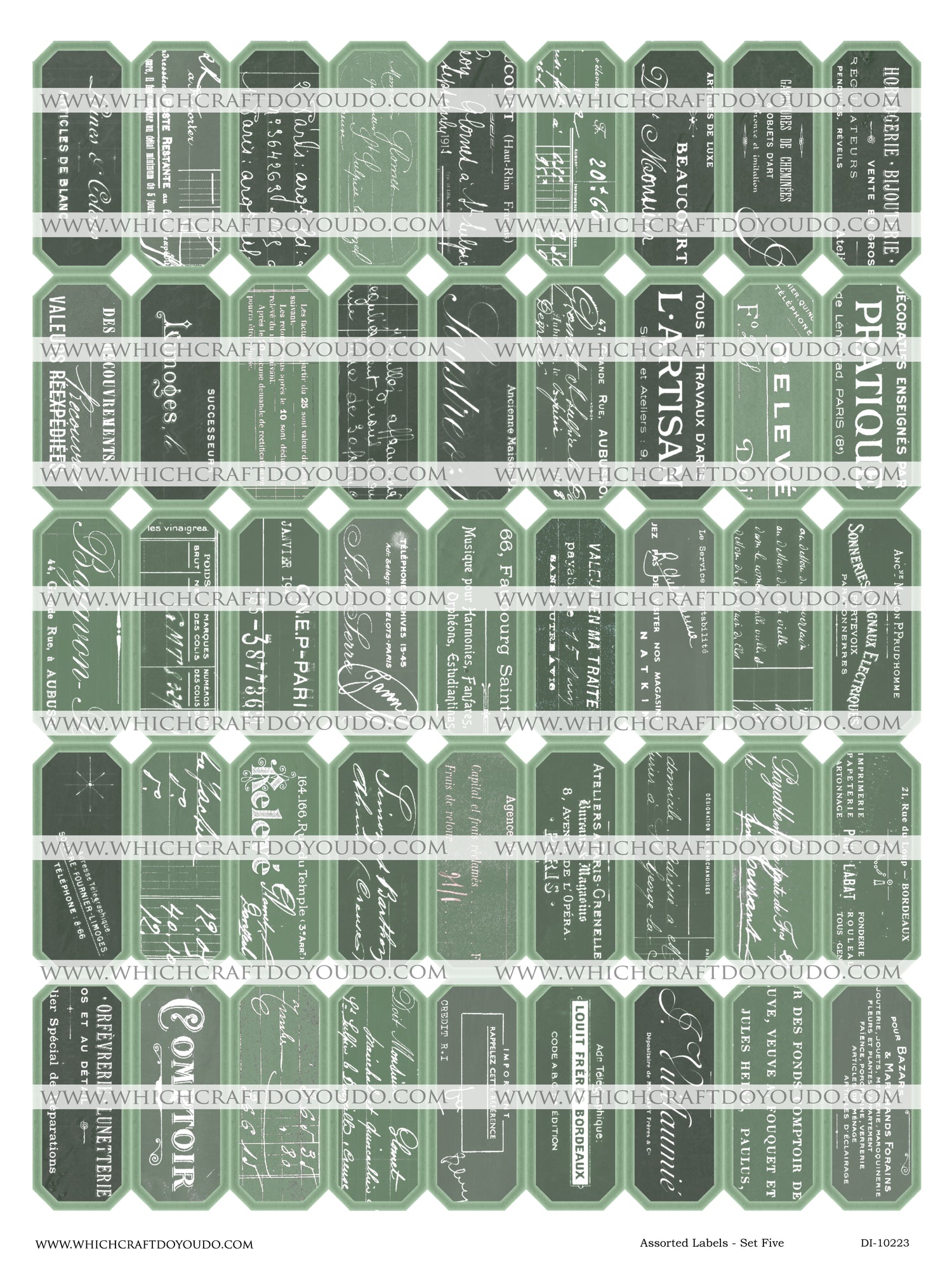Assorted Labels - Set Five - DI-10223 - Digital Download
