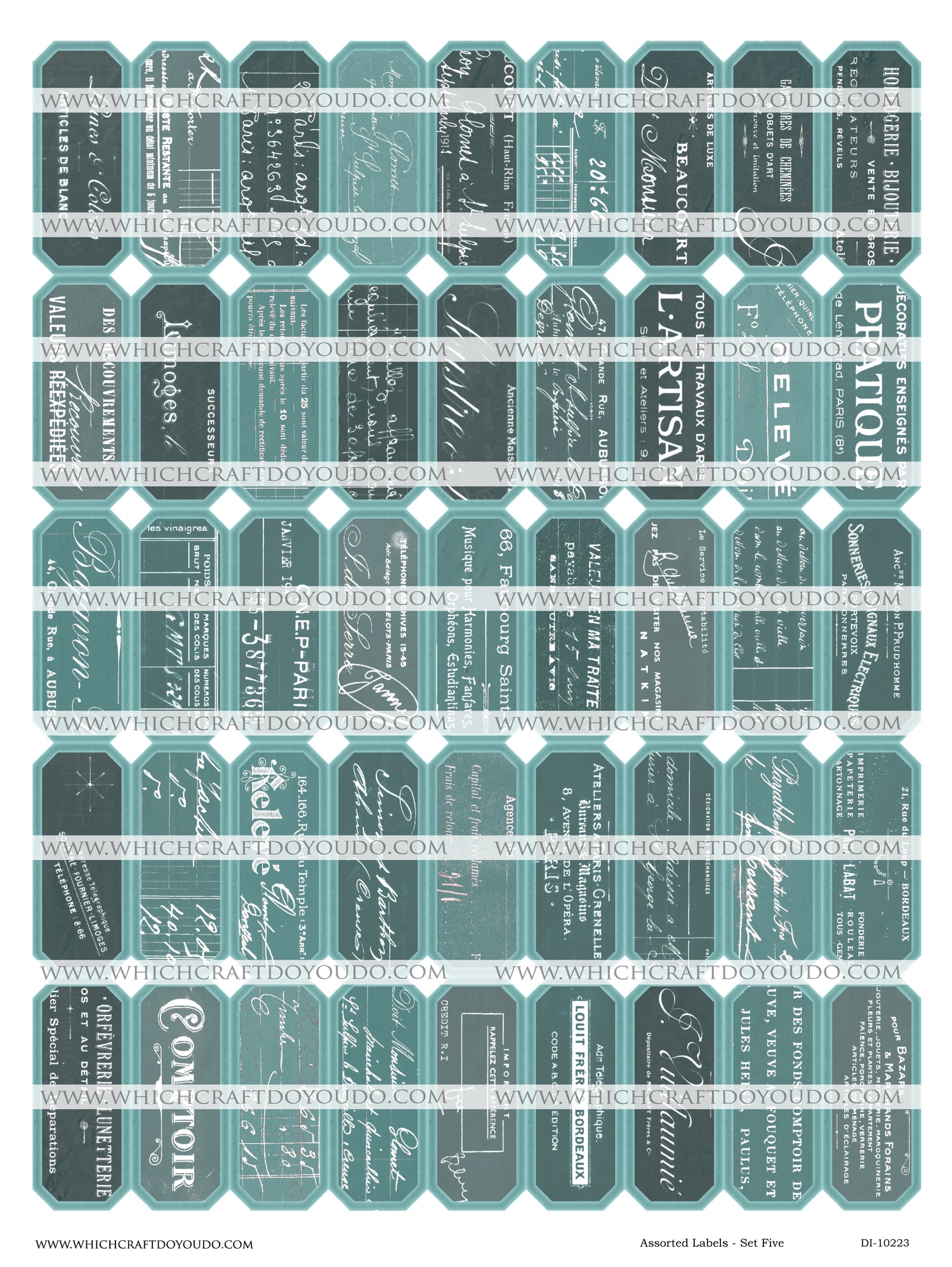 Assorted Labels - Set Five - DI-10223 - Digital Download