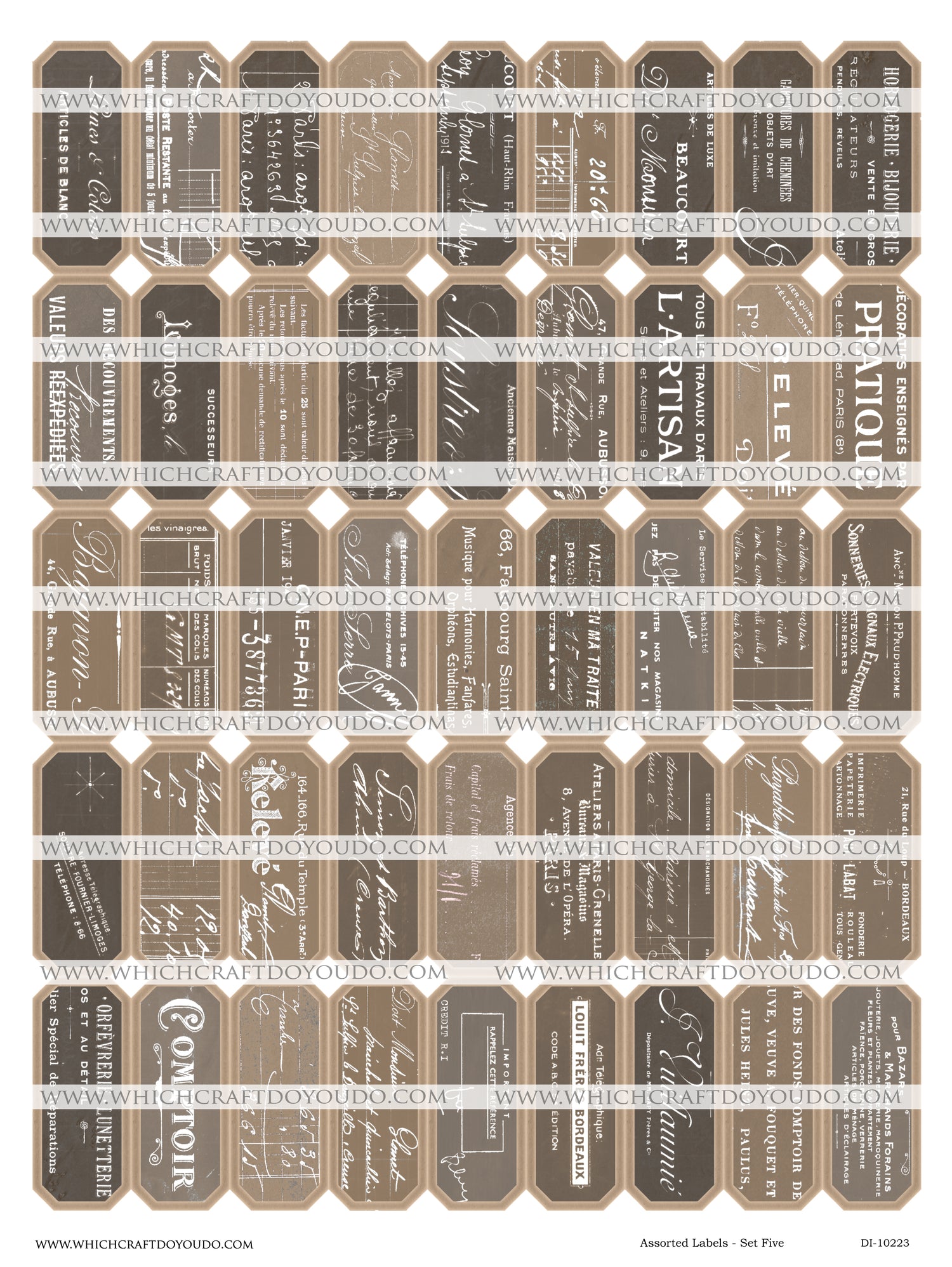 Assorted Labels - Set Five - DI-10223 - Digital Download