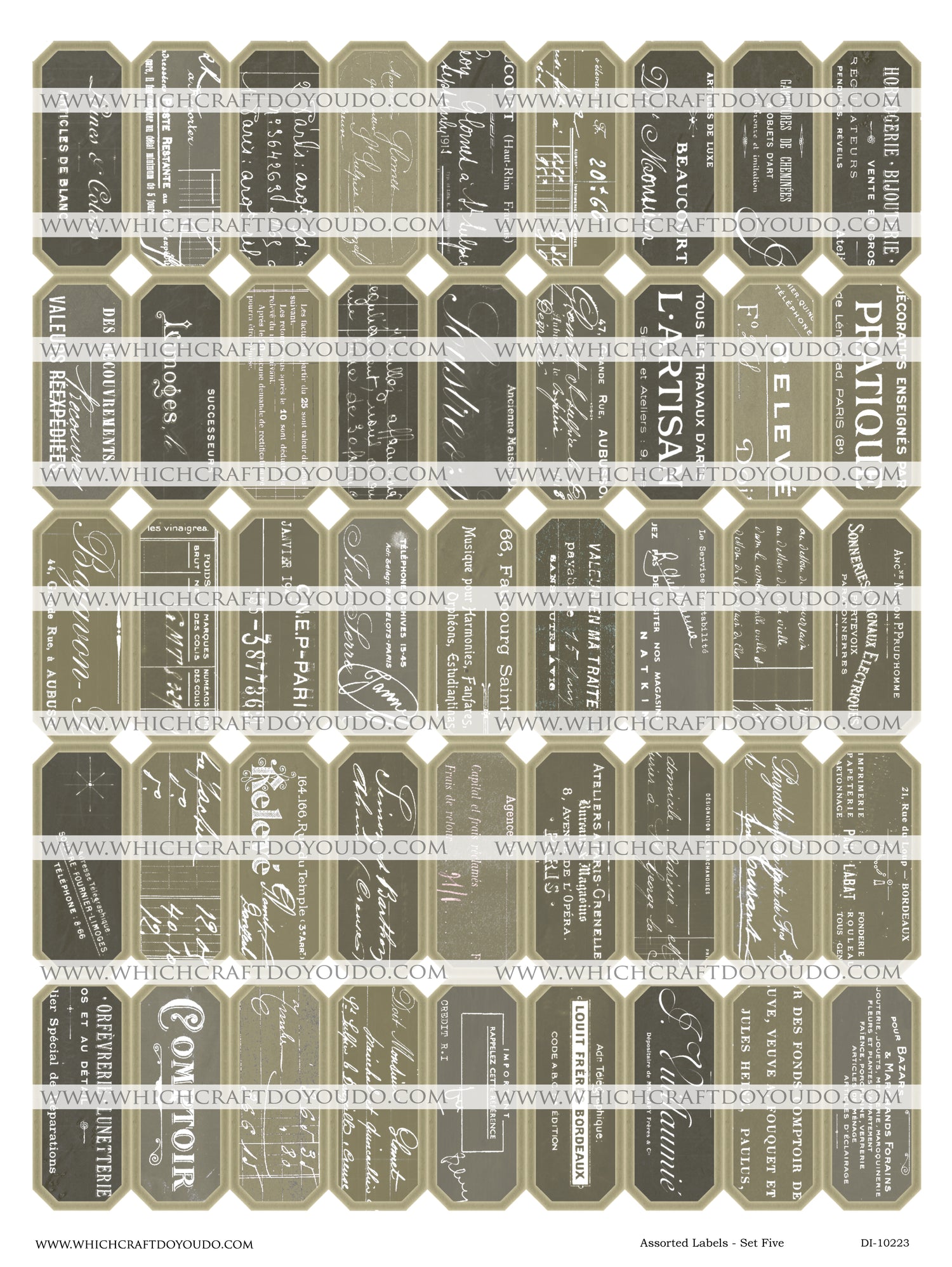 Assorted Labels - Set Five - DI-10223 - Digital Download