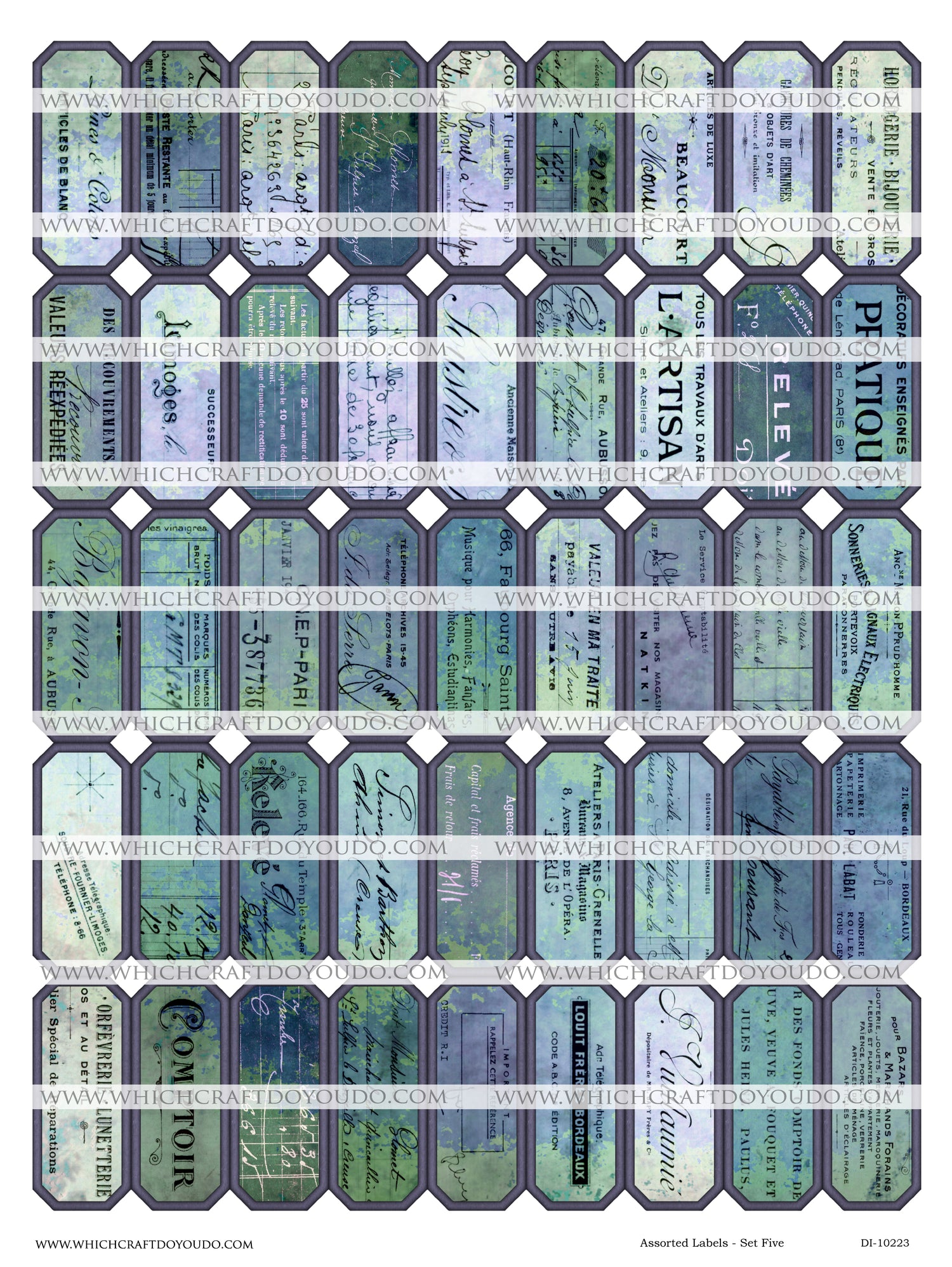 Assorted Labels - Set Five - DI-10223 - Digital Download