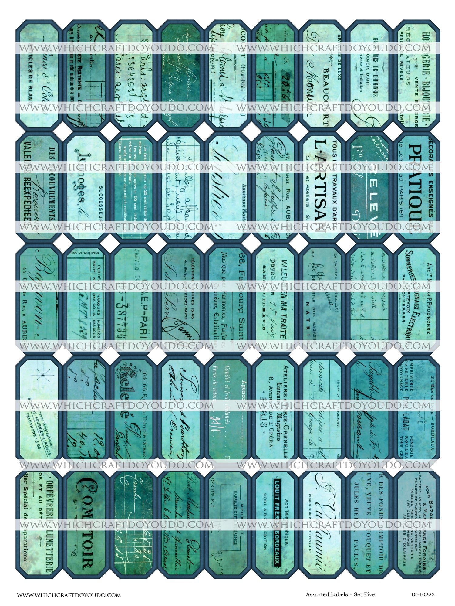 Assorted Labels - Set Five - DI-10223 - Digital Download