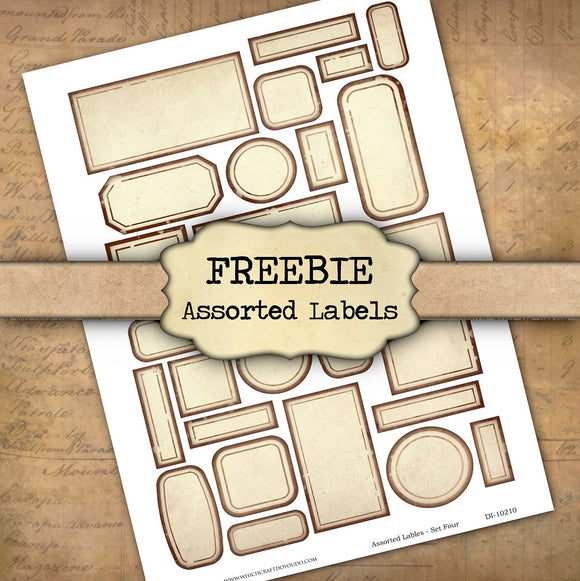 FREEBIE - Assorted Labels - Set Four - DI-10210 - Digital Download