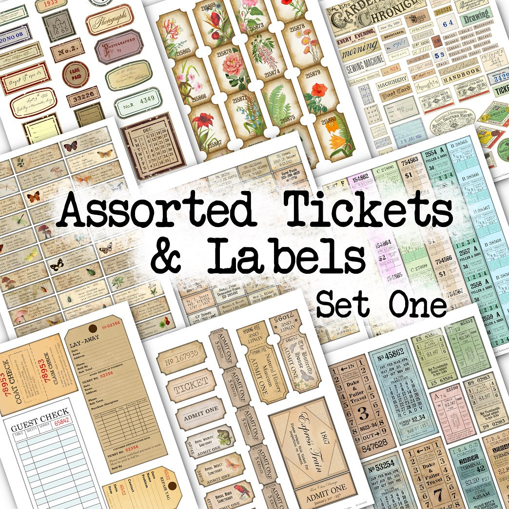 Assorted Tickets & Labels - Set One - DI-10193 - Digital Download