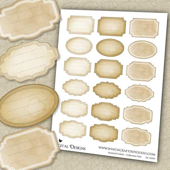 FREEBIE - Assorted Labels - Collection One - DI-10005 - Digital Downlo ...