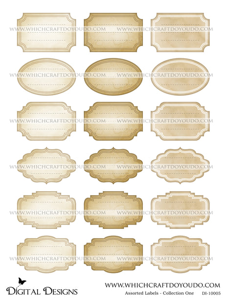 FREEBIE - Assorted Labels - Collection One - DI-10005 - Digital Download
