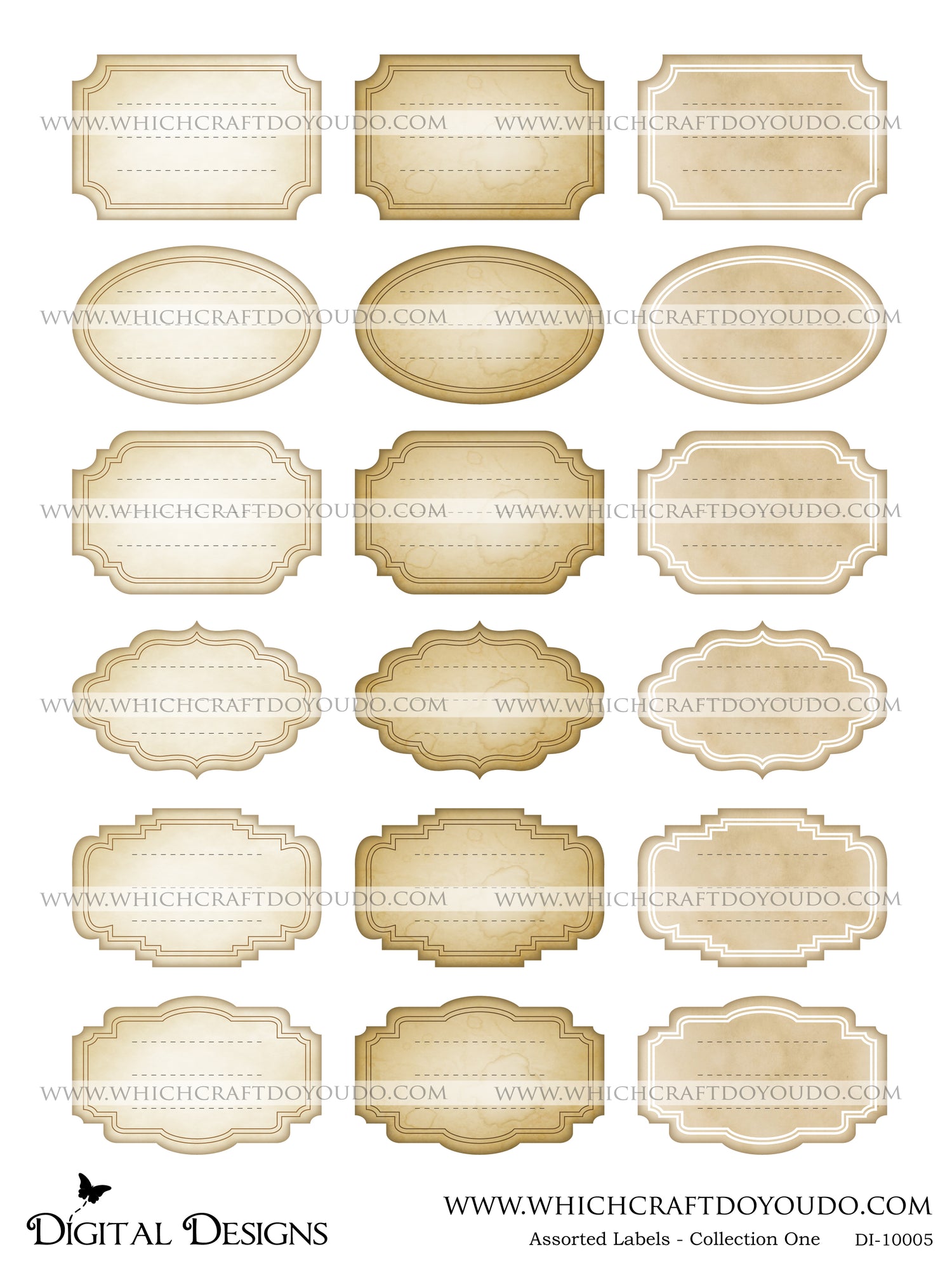 FREEBIE - Assorted Labels - Collection One - DI-10005 - Digital Download