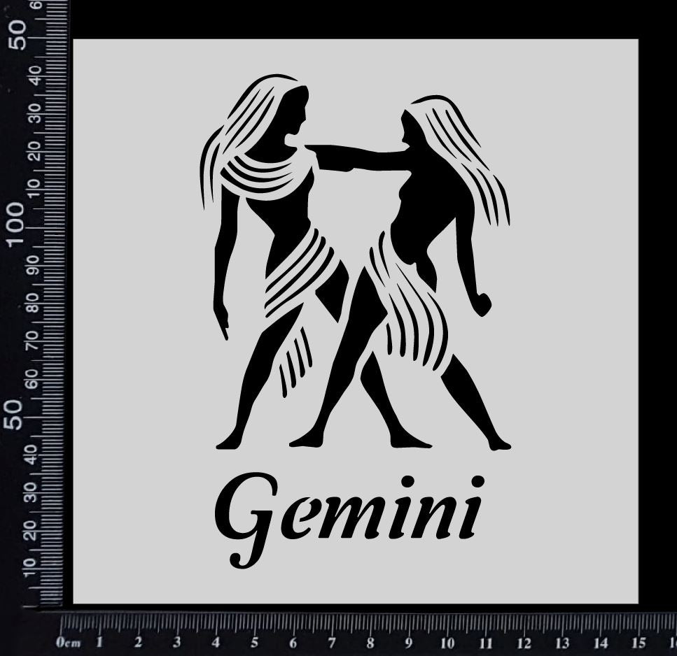 Astrological sign - Gemini - Stencil - 150mm x 150mm