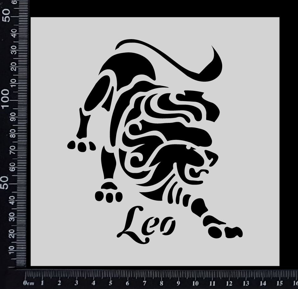 Astrological sign - Leo - Stencil - 150mm x 150mm