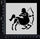 Astrological sign - Sagittarius - Stencil - 100mm x 100mm