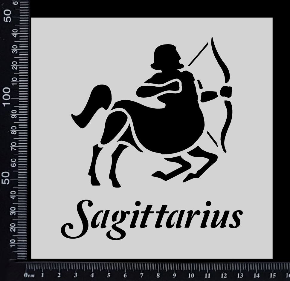 Astrological sign - Sagittarius - Stencil - 150mm x 150mm