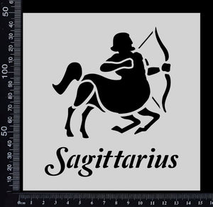 Astrological sign - Sagittarius - Stencil - 150mm x 150mm