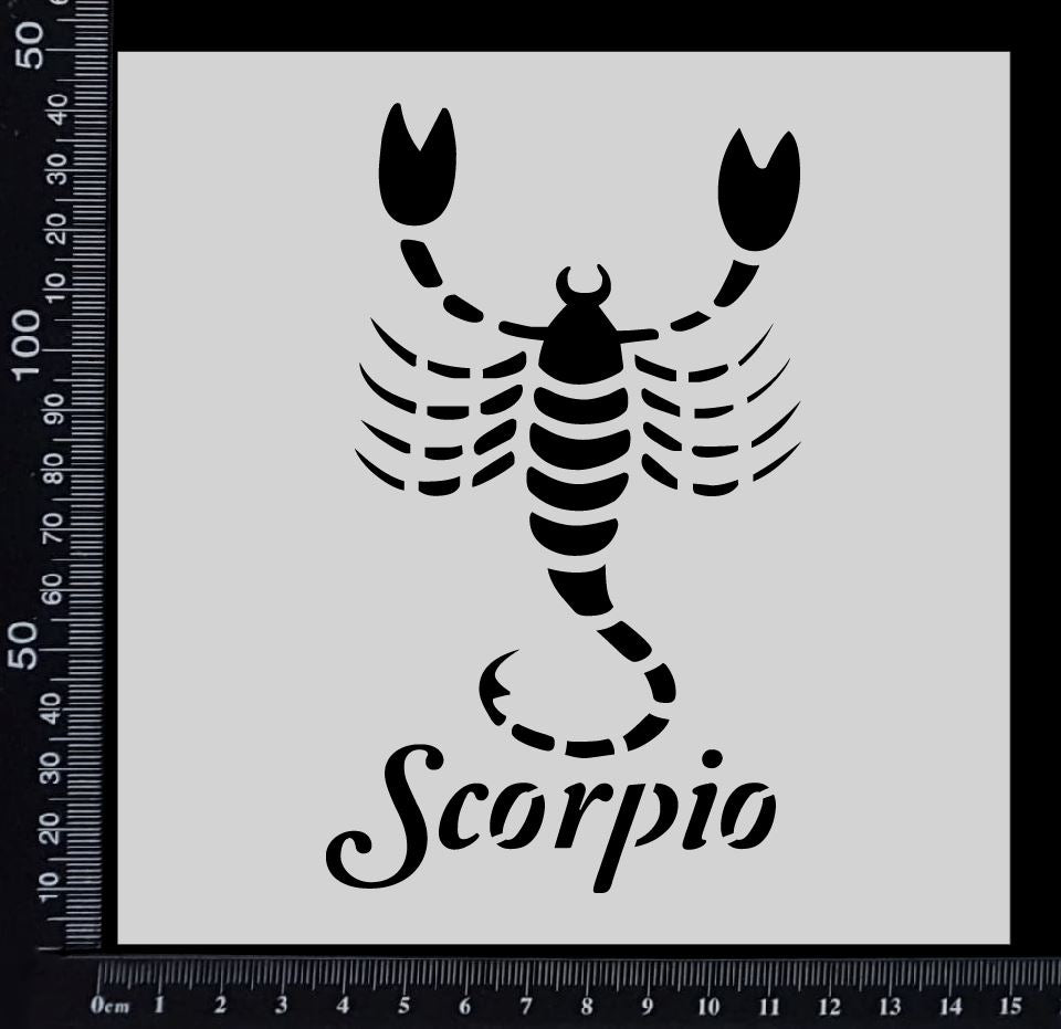 Astrological sign - Scorpio - Stencil - 150mm x 150mm