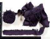 Cotton Cake Ribbon - Aubergine - 1 Meter