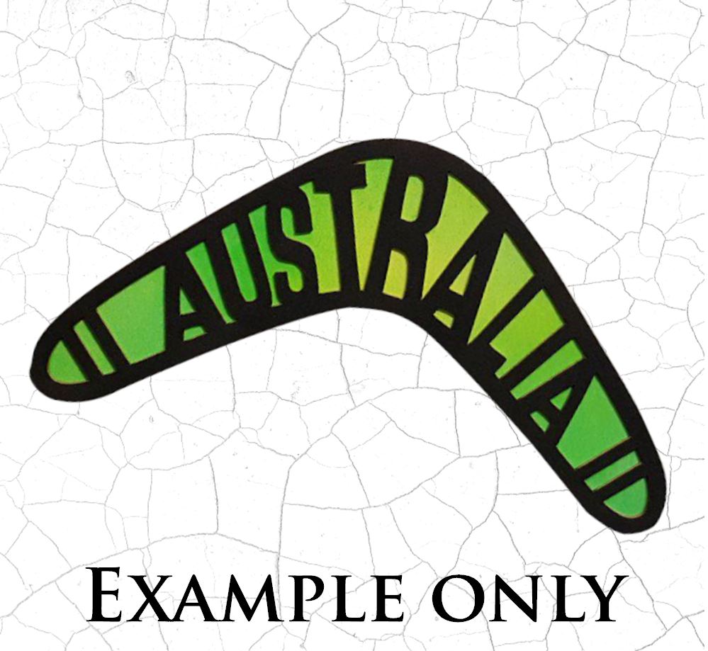 Australia Boomerang - Layered Set - White Chipboard