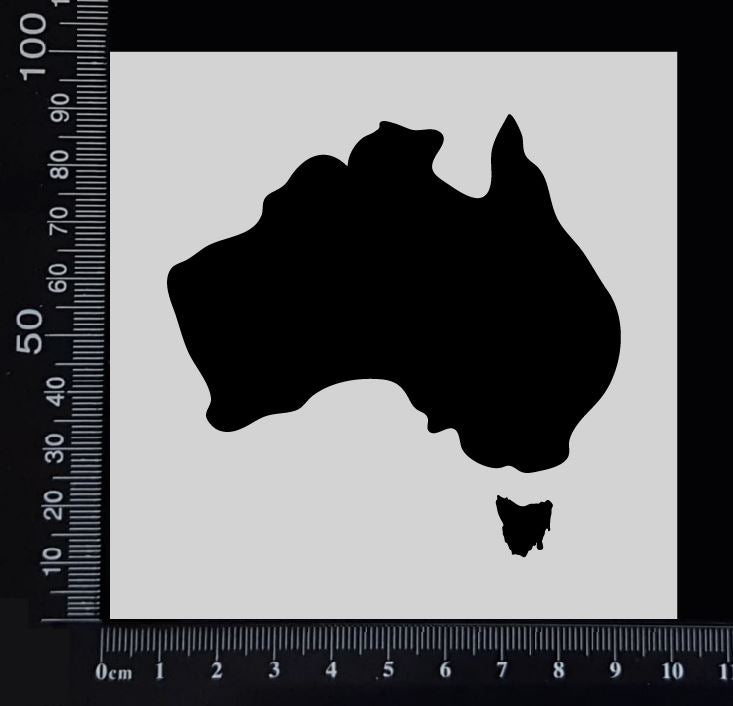 Australia Shape - Stencil - 100mm x 100mm