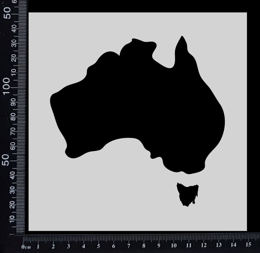 Australia Shape - Stencil - 150mm x 150mm