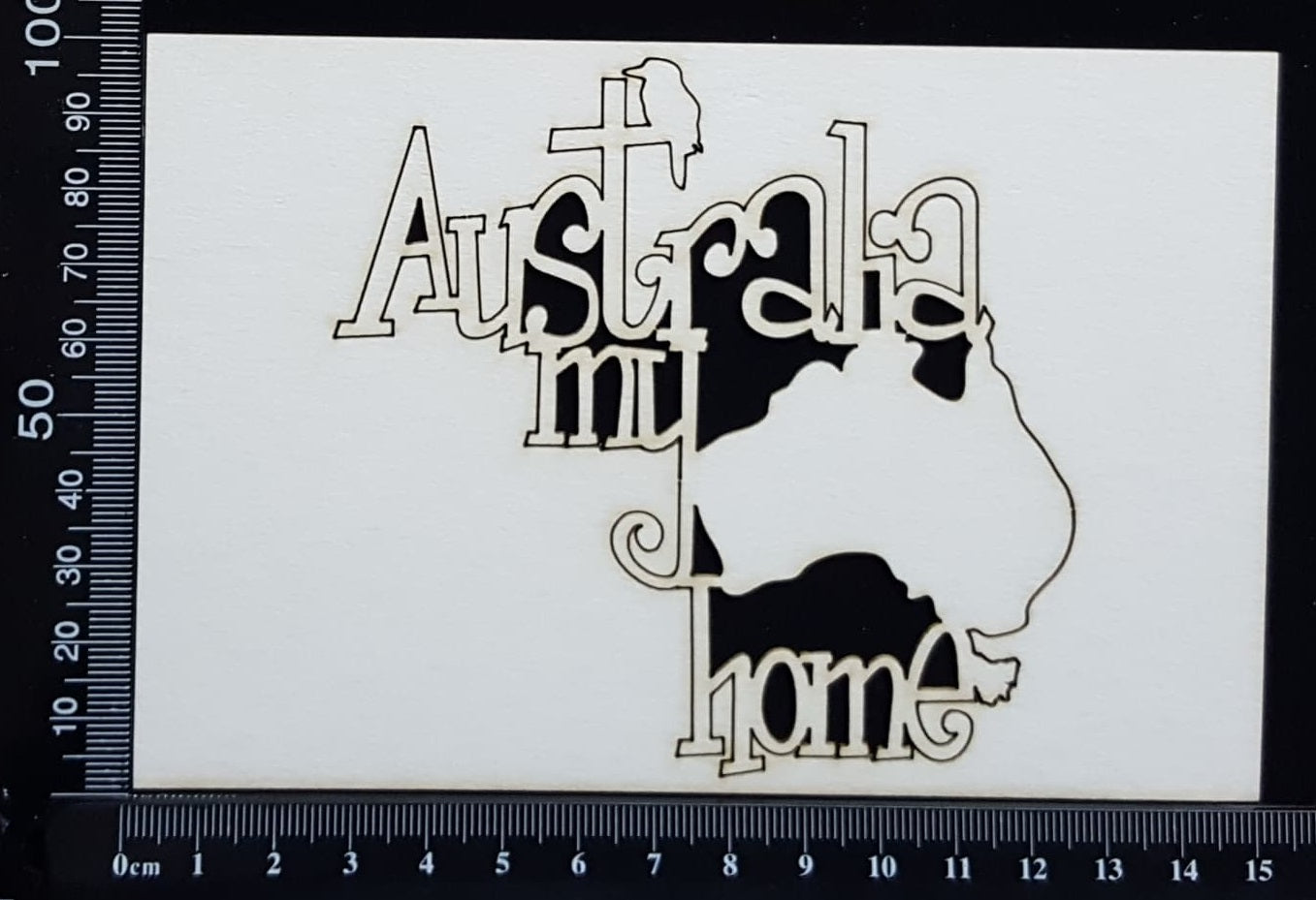 Australia My Home - White Chipboard