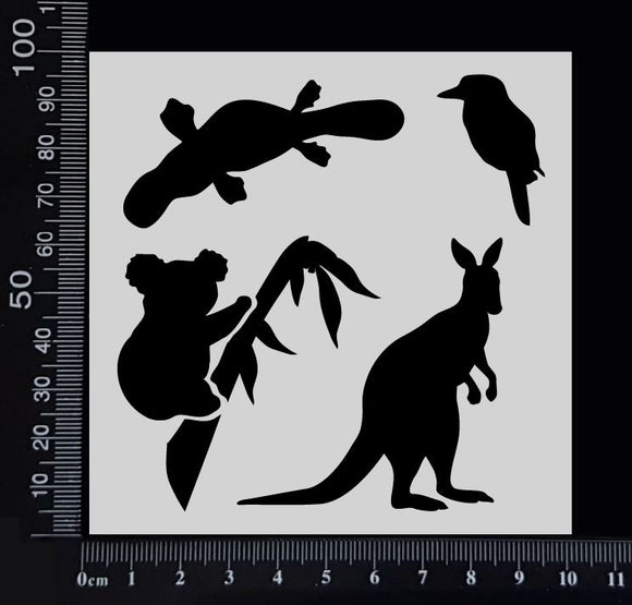Australian Animals - B - Stencil - 100mm x 100mm