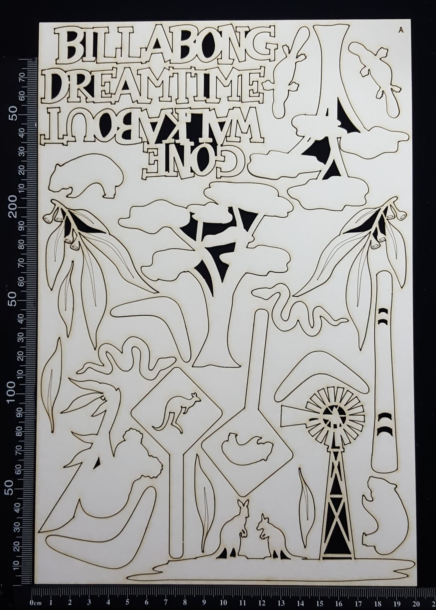 Australian Elements - Set A - White Chipboard