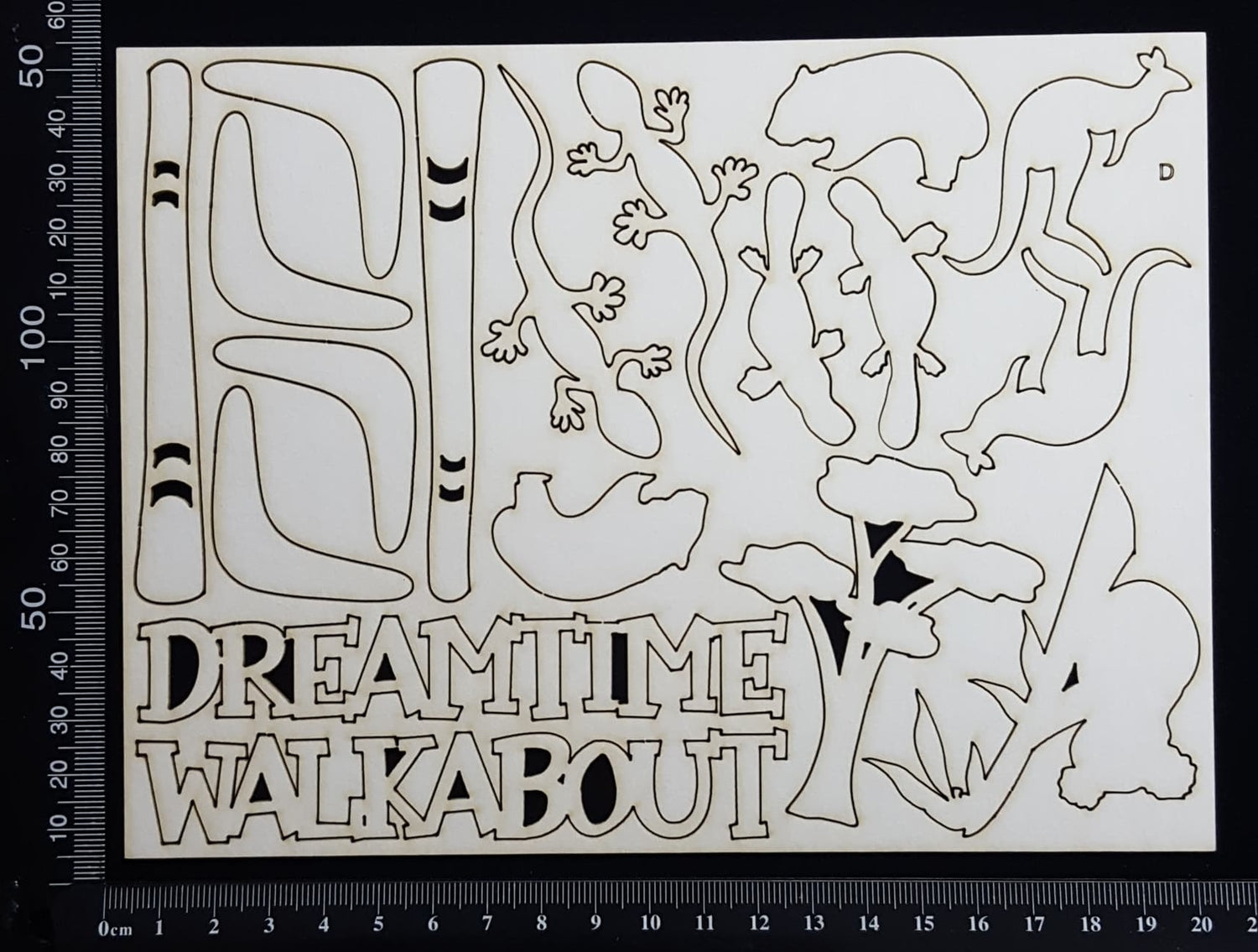 Australian Elements - Set D - White Chipboard