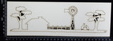 Australian Outback Border - A - Large - White Chipboard