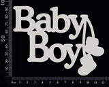 Baby Boy - CA - Large - White Chipboard