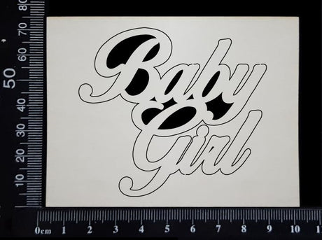 Baby Girl - AB - Small - White Chipboard