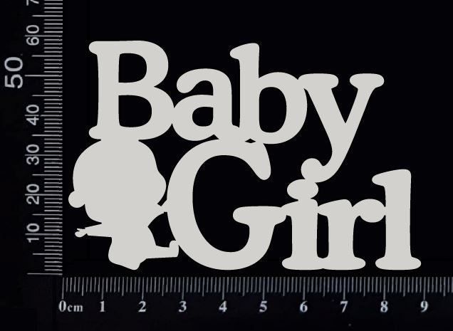 Baby Girl - BB - Small - White Chipboard