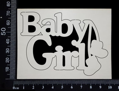 Baby Girl - CB - Small - White Chipboard