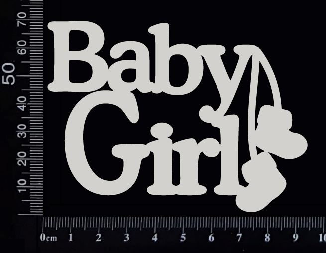 Baby Girl - CB - Small - White Chipboard