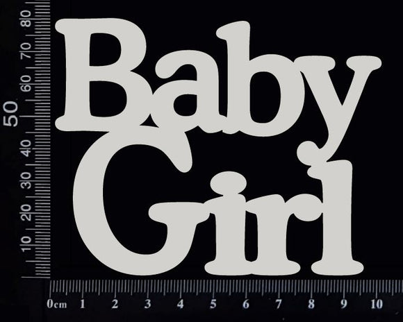 Baby Girl - DA - Large - White Chipboard