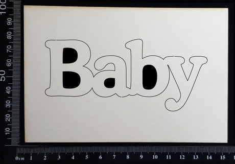 Baby - B - Large - White Chipboard