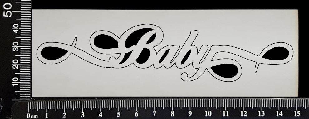 Baby Border - B - Small - White Chipboard