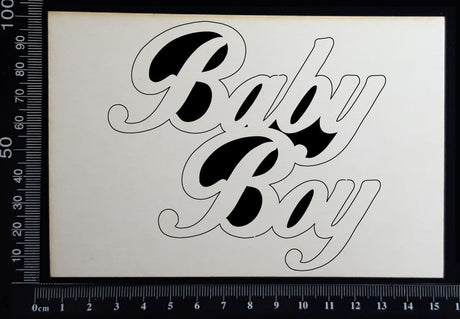 Baby Boy - AA - Large - White Chipboard