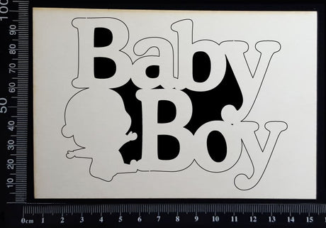 Baby Boy - BA - Large - White Chipboard
