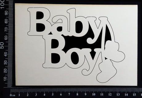 Baby Boy - CA - Large - White Chipboard