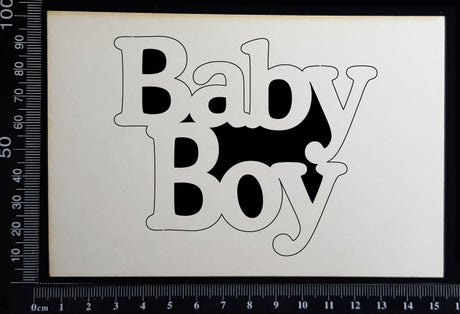 Baby Boy - DA - Large - White Chipboard