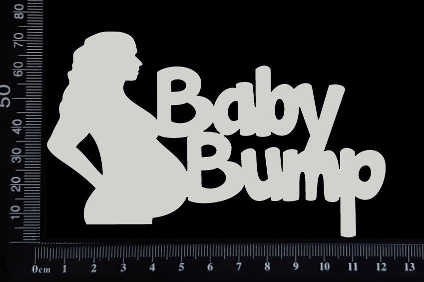 Baby Bump - White Chipboard