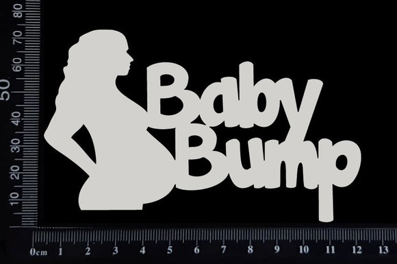 Baby Bump - White Chipboard