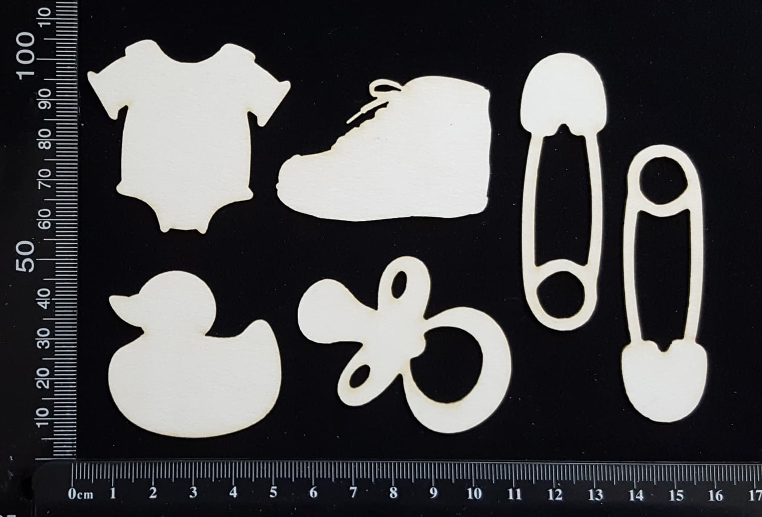 Baby Elements - Set F - White Chipboard