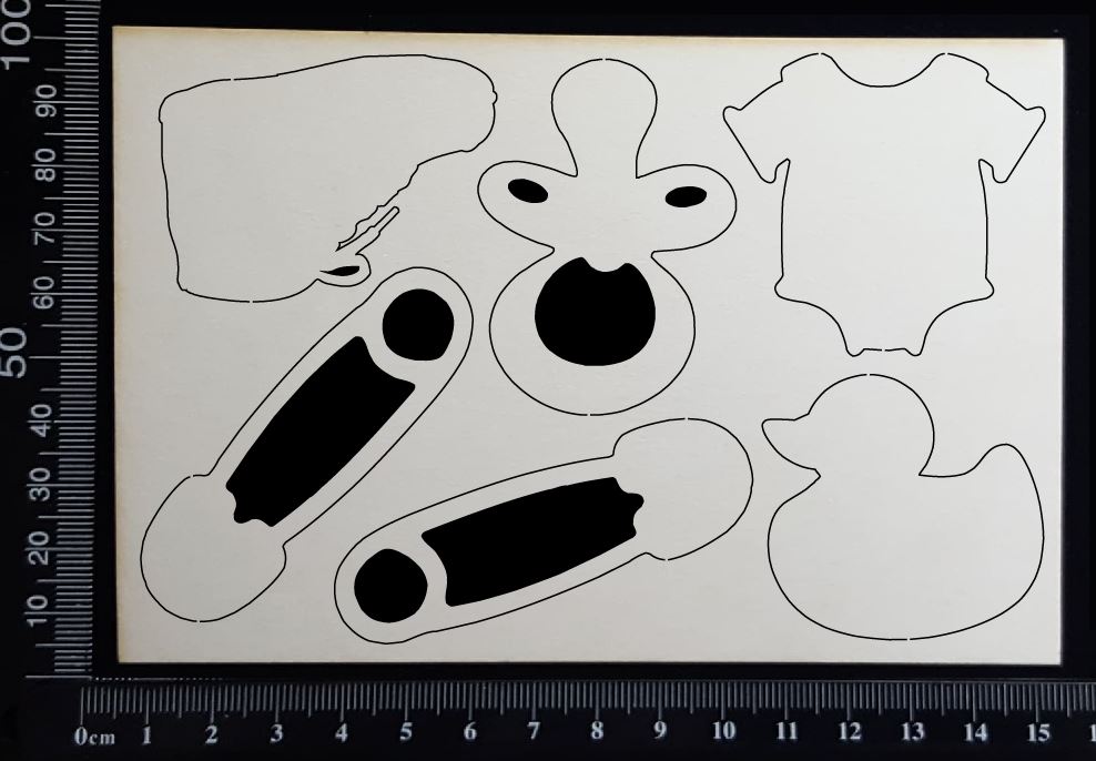 Baby Elements - Set F - White Chipboard