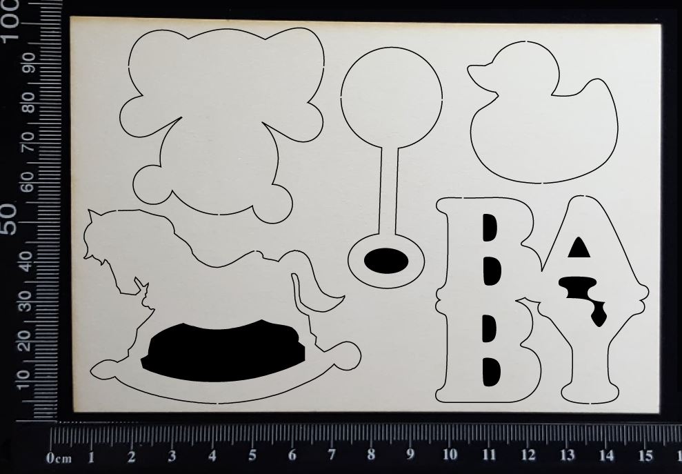 Baby Elements - Set G - White Chipboard